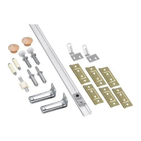 National Hardware National Hardware 72 in. L White Steel Folding Door Hardware Set 1 pk N343-749